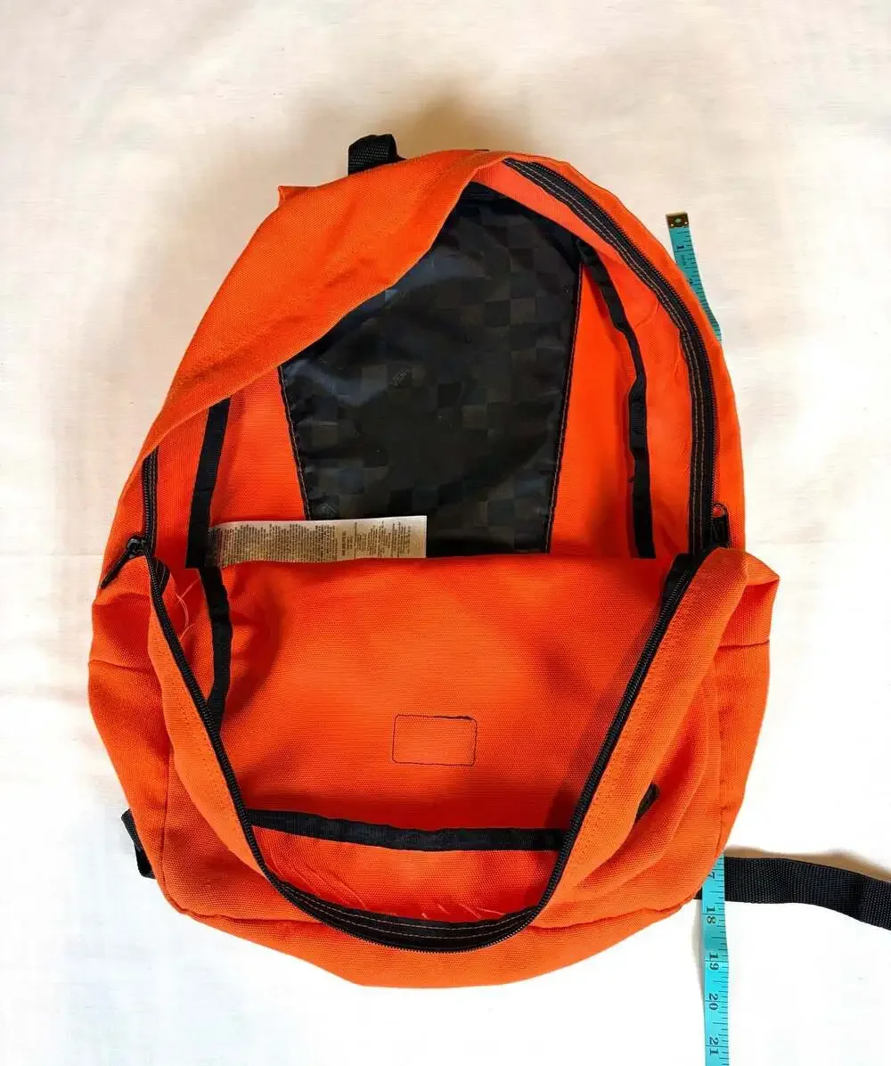 Vans Old Skool Orange Canvas Backpack School Bag